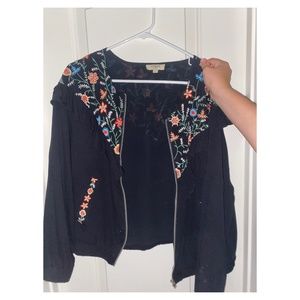 umgee floral zip-up jacket